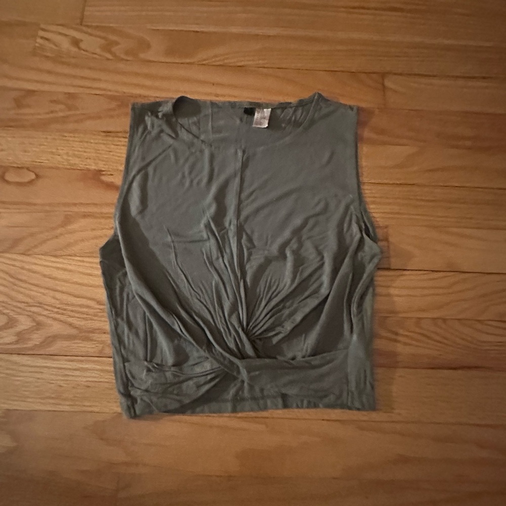 Olive green cross tank